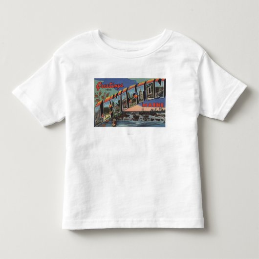 Lewiston、メイン(川場面) トドラーTシャツ (正面)