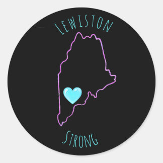Lewiston Strongステッカー ラウンドシール