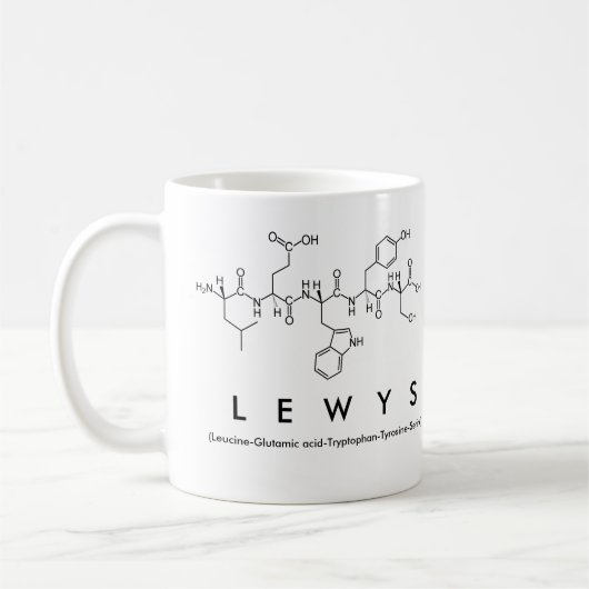 Lewysペプチド名mug コーヒーマグカップ (左)