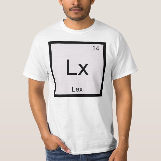 Lexネーム 化学元素 周期表 tシャツ (正面)