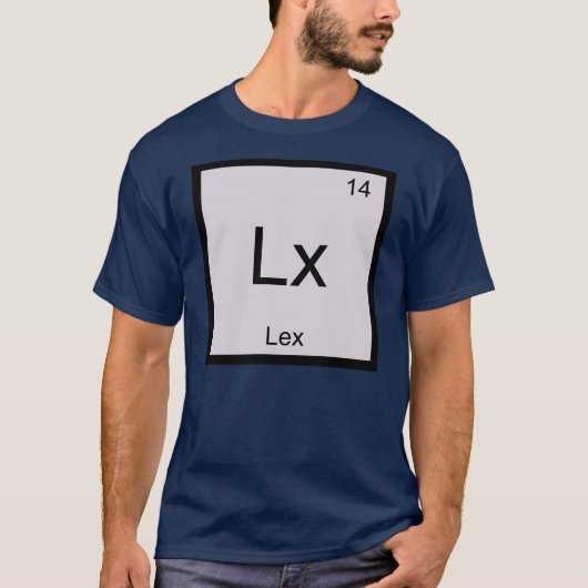 Lex名化学元素周期表 Tシャツ (正面)