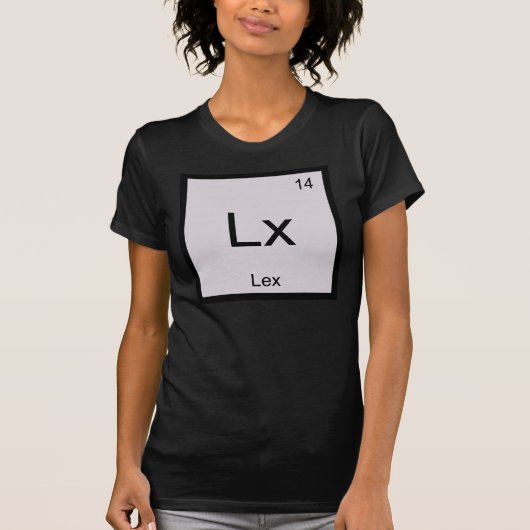 Lex名化学元素周期表 Tシャツ (正面)