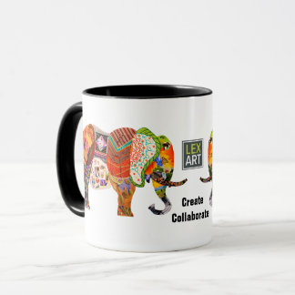 LexArt Create Collaborate Elephant Mug マグカップ