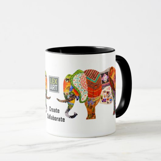 LexArt Create Collaborate Elephant Mug マグカップ (正面右)
