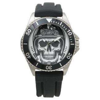 leyenda del cráneo del motociclista vintage 腕時計