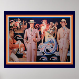 Leyendeckerのアールデコのファッションのプリント16 x 20 ポスター