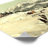 Leysin、療養所と冬のChaussy、Nand ポスター (角)