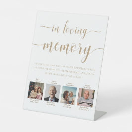 Leyton金ゴールド写真のLoving Memory 結婚's 台座サイン