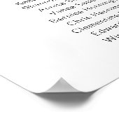 Leyton 12テーミニマルブル座席表ポスター ポスター (角)