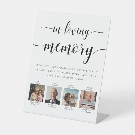 Leyton Photo In Loving 結婚 Memory's 台座サイン (正面)