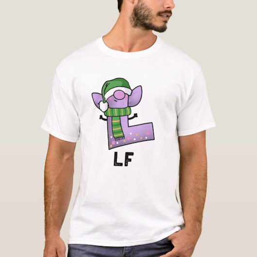 Lfおもしろい文字Lプリン Tシャツ (正面)