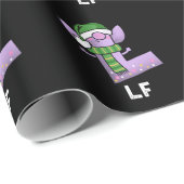 Lfおもしろい文字LプンダークBG ラッピングペーパー (ロールコーナー)