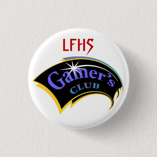 LFHSのゲーマーのクラブボタン 缶バッジ (正面)