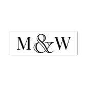 LGアンパサンド結婚カップルの2イニシャルモノグラムVCA セルフインキングスタンプ (デザイン)