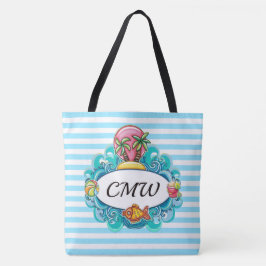 Lgビーチバッグトートストライプの – 背面 トートバッグ