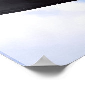 Lg卒業ブルーパーソナライズされたスカイ屋内旗 ポスター (角)