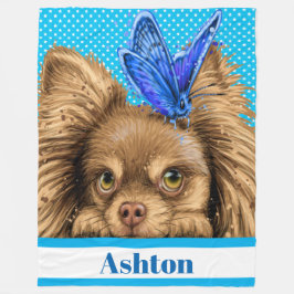 Lg大切チワワフリースブランケット フリースブランケット