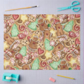 LG.クリスマスクッキーギフトラップティッシュ 薄葉紙 (クラフト)