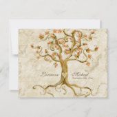 LG スワール ツリー ルーツ アンティーク タン  RSVP 返信 (裏面)