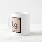 Lg -マメ科学の定期表記号 コーヒーマグカップ (正面左)