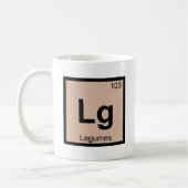 Lg -マメ科学の定期表記号 コーヒーマグカップ (左)