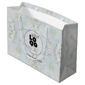 Lg.紙ロゴ付き買い物袋-グリッター大理石 ラージペーパーバッグ (裏面アングル)