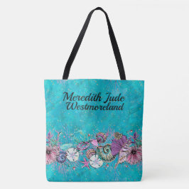 LG.美しいビーチオールオーバープリントトートバック トートバッグ