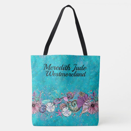 LG.美しいビーチオールオーバープリントトートバック トートバッグ (正面)