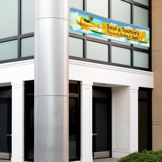 LG Deli、ビジネス、あなたはそれを屋外バナーと名前 横断幕 (ビルの外側)