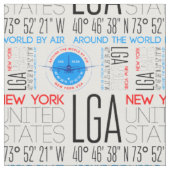 LGA、ニューヨークはエアパターンで世界を旅行 ファブリック (クローズアップ)