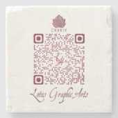 LGA QRコード ストーンコースター (正面)