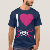 LGBプライドレズビアンI Love o Scissor おもしろい Gift Tシャツ (正面)