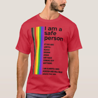 LGB私は安全な人であり、あなたのために宇宙を保持する Tシャツ