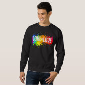 Lgb Love Is Love Lgbtプライド スウェットシャツ (正面フル)
