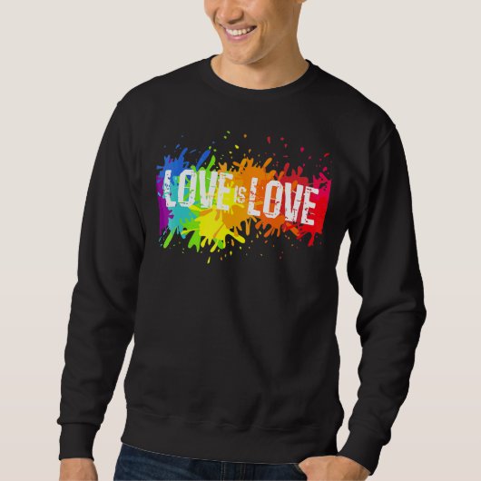 Lgb Love Is Love Lgbtプライド スウェットシャツ (正面)