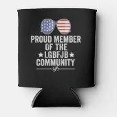 LGBFJBコミ誇りを持ったュニティの愛国者の一員 缶クーラー (正面)