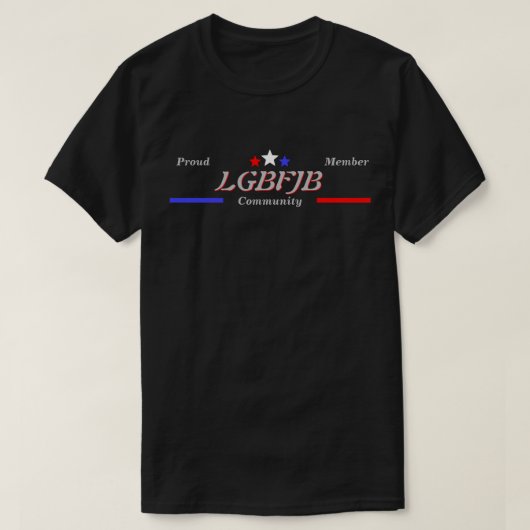 LGBFJBメンバ赤白青星Dk T-Shirt Tシャツ (デザイン正面)