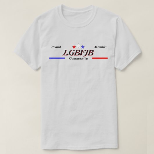 LGBFJBメンバ赤白青Stars Lt Tシャツ (デザイン正面)
