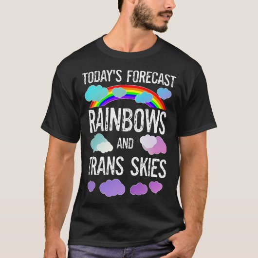 LGBGTQ Transgender Pride Month Parade Rainbows Tra Tシャツ (正面)