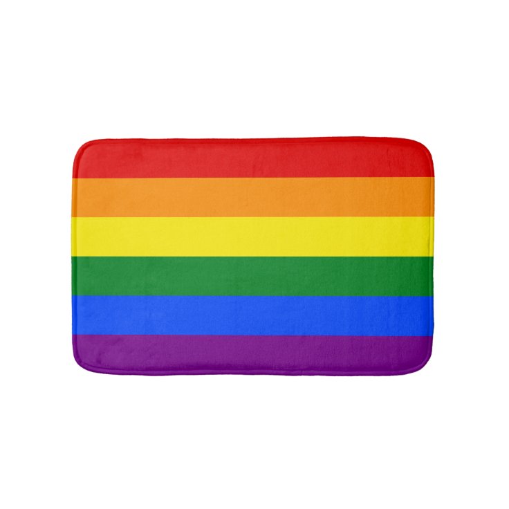 Lgbtゲイプライド レインボー フラグカラーメモリー フォーム バスマット Zazzle Co Jp