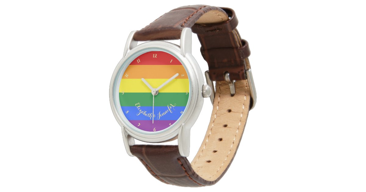 Lgbtゲイレズビアンプライドレインボーフラグカラーリスト 腕時計 Zazzle Co Jp