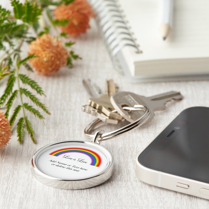 Lgbtレインボー ゲイプライド ラブ ア ラブ ア ユア テキスト キーホルダー Zazzle Co Jp
