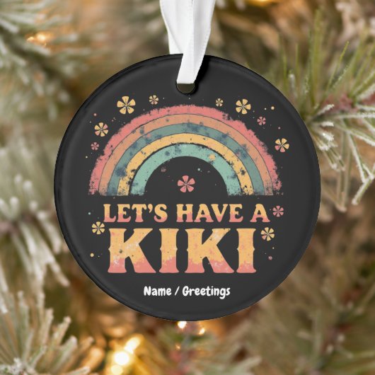 LGBTおもしろいトランスジェンダーレトロ「キキを食べよう」 オーナメント (ツリー)