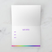 LGBTおもしろいレインボーホリデーパーティー招待状 カード (内部)