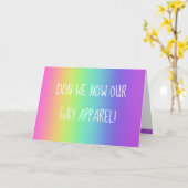 LGBTおもしろいレインボーホリデーパーティー招待状 カード (黄色い花)