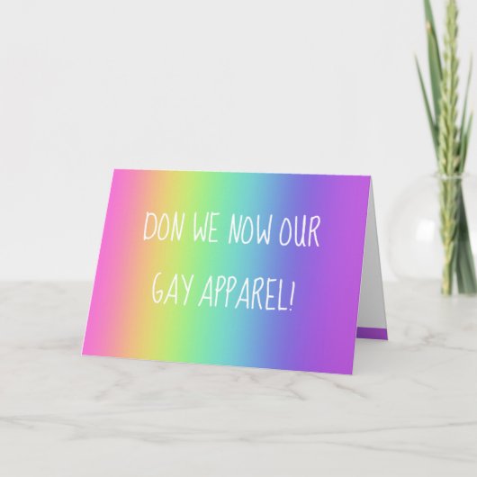 LGBTおもしろいレインボーホリデーパーティー招待状 カード (正面)