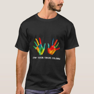 Lgbtが本当の色を見せる女性レディースメンズ大人 Tシャツ