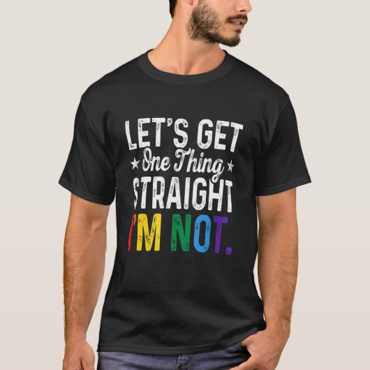 LGBTが1つストレートで取得する私はプライドゲイ Tシャツ (正面)