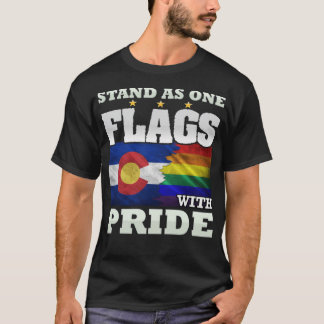 LGBTとコロラド州デザイン Tシャツ