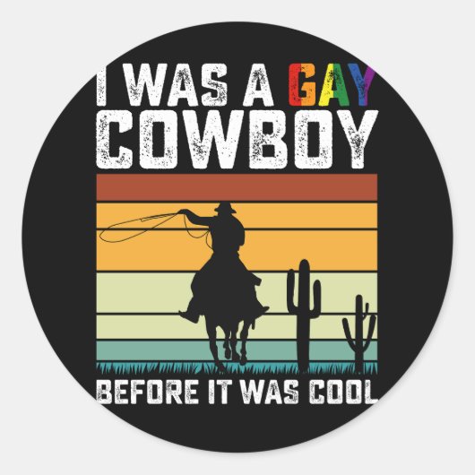 LGBTになる前はゲイカウボーイだったクール ラウンドシール (正面)